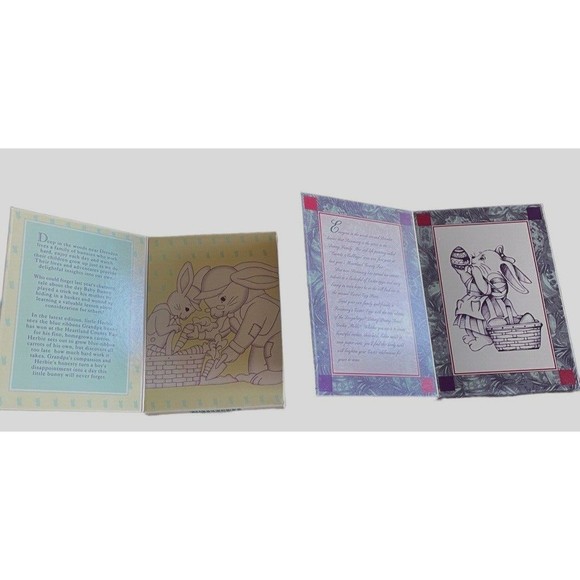 VTG New Open Box Longaberger Set 1995 & 1996 Easter Bunny Cookie Chocolate Molds - Picture 3 of 7